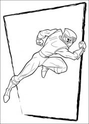 plansa de colorat power rangers #6