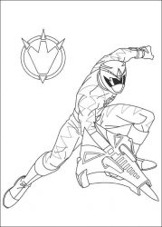plansa de colorat power rangers #17
