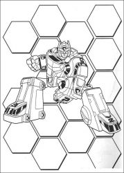 plansa de colorat power rangers #18