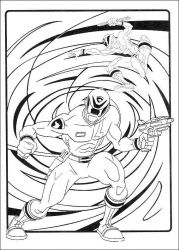 plansa de colorat power rangers #4