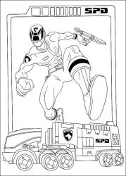 plansa de colorat power rangers #20