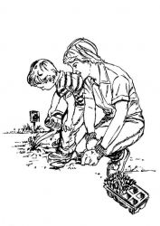 plansa de colorat primavara #6