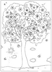 plansa de colorat primavara #6