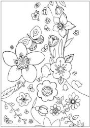 plansa de colorat primavara #14