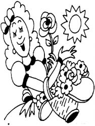 plansa de colorat primavara #19