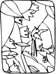 plansa de colorat primavara #2