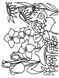 plansa de colorat primavara #12