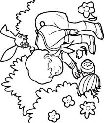 plansa de colorat primavara #13