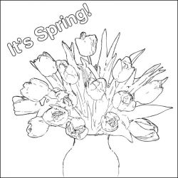 plansa de colorat primavara #8