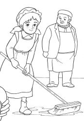 plansa de colorat printesa sarah #16