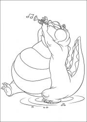 plansa de colorat printesa si broasca #10