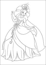 plansa de colorat printesa si broasca #12