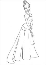 plansa de colorat printesa si broasca #16