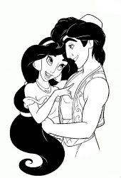 plansa de colorat printesele disney #16