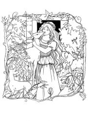 plansa de colorat printesele disney #4