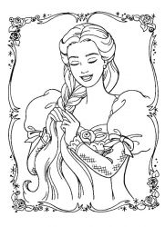 plansa de colorat printesele disney #5