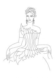 plansa de colorat printesele disney #7