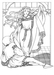 plansa de colorat printesele disney #19