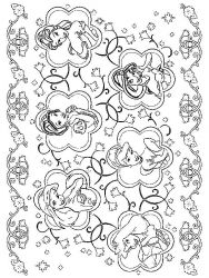 plansa de colorat printesele disney #4