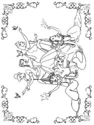 plansa de colorat printesele disney #5