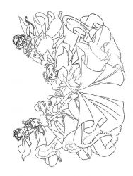 plansa de colorat printesele disney #6