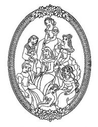 plansa de colorat printesele disney #7