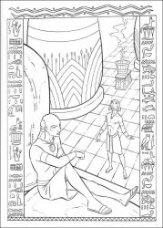 plansa de colorat printul egiptului #4