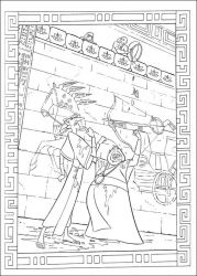 plansa de colorat printul egiptului #5