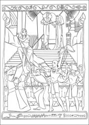 plansa de colorat printul egiptului #6