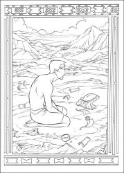 plansa de colorat printul egiptului #13