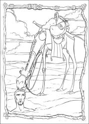 plansa de colorat printul egiptului #14