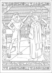 plansa de colorat printul egiptului #4