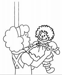 plansa de colorat raggedy ann and andy #8