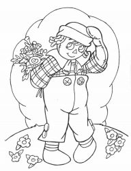 plansa de colorat raggedy ann and andy #12