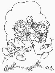 plansa de colorat raggedy ann and andy #13