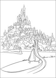 plansa de colorat rapunzel #10