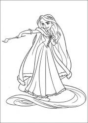 plansa de colorat rapunzel #14