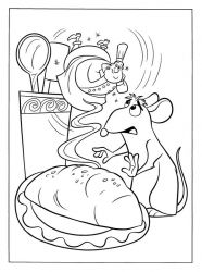 plansa de colorat ratatouille #2