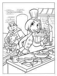 plansa de colorat ratatouille #3