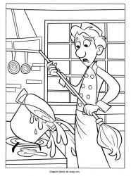 plansa de colorat ratatouille #5