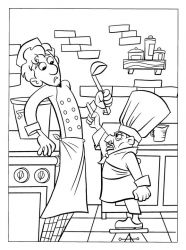 plansa de colorat ratatouille #7