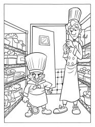 plansa de colorat ratatouille #11