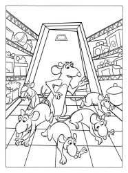 plansa de colorat ratatouille #3