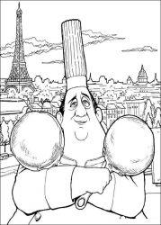 plansa de colorat ratatouille #8