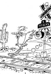plansa de colorat road runner #11