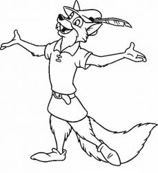plansa de colorat robin hood #8