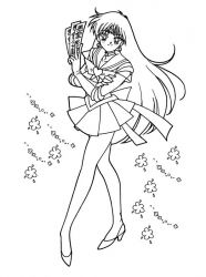 plansa de colorat sailor moon #4
