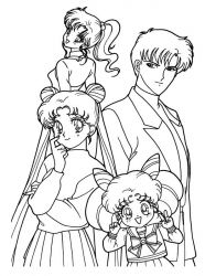 plansa de colorat sailor moon #6