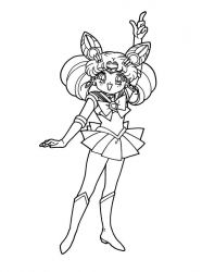 plansa de colorat sailor moon #8