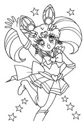 plansa de colorat sailor moon #15